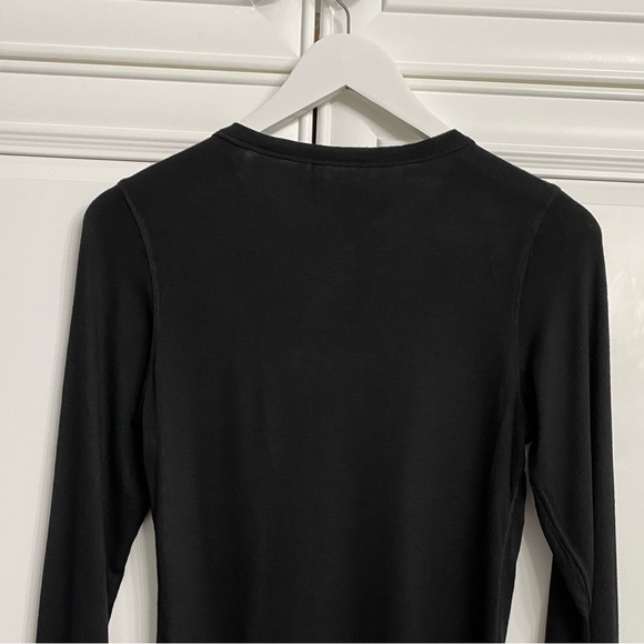 Cuddl Duds Women’s Size Small Black Long Sleeve Bodysuit with Snap Closures - Picture 9 of 11